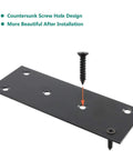 Heavy Duty Black Metal Flat Straight Brace Brackets Set For Furniture Shelves And Cabinets Mending Plates With Screws Built To Last