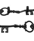 Black Antique Drawer Pull Handles Set Of 2 Retro Dresser Cabinet Knobs with screws, zinc alloy hardware.