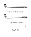 6mm and 7mm socket wrenches and clog poke from Ender Series 3D Printer Tool Kit For Easy Maintenance Featuring Clog Poke, Shear Pliers