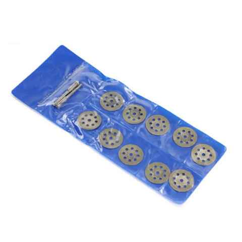 Go To Mini Diamond Cutting Discs For Rotary Tools Ultra Thin Diamond Blades for gemstone glass tile metal cutting on blue packaging