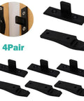 Push In Panel Clips For Kitchen Plinths And Cabinet Mounting Quick Release Fasteners With Concealed Fixing Black Pack of 4