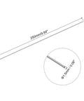uxcell 304 stainless steel capillary tube, OD 1.5 mm, wall 0.2 mm, 250 mm length