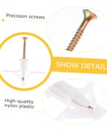 Close-up of 100 Piece Aircraft Type Expansion Screws Set for Easy Self Tapping Drywall Anchors Kit Heavy Duty Home DIY Projects