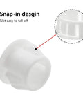 White 13mm Hole Caps And Hole Plugs 30 Pack For Panel End Caps And Tubing Posts Flush Mount Snap In Covers close-up