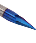 Close-up of Durable Nano Coated 3 Flute Carbide V Groove Router Bit With 1/4 Inch Shank And 30 Degree Angle for precision engraving.