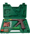 All In One Tire Repair Kit With Sturdy Tools For Cars Trucks RVs And ATVs Portable Puncture Repair Tool Set in green case