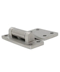 Heavy Duty 304 Stainless Steel Large Strap Hinges 2 Pack, close-up of sturdy pivot brace for gates and machinery.