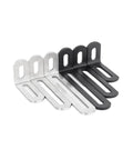 Heavy Duty Stainless Steel Adjustable Corner Bracket With Super Tough 90 Degree L Braces for securing furniture and shelves.