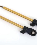 Traxxas 9662T TiN Coated 80mm GT Maxx Shock Shaft Set Two Pieces Assembled For RC Cars on white background