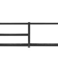Beefy Industrial Storage Shelving Unit With 5 Tiers And 2500 Lbs Total Capacity, black metal frame, visible side view