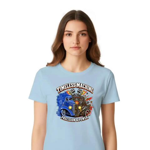 Ultimate Mechanical Blueprint T Shirt For Engineers And Gear Heads Who Love Machine Art Perfect Gift For DIY Makers And Tech Nerd With Clean Front Print, light blue, unisex cotton tee.