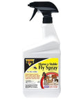 Horse And Stable Fly Spray Ready To Use 32 Oz bottle with label showing insects and livestock protection.