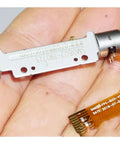 5V 30mm Linear Actuator for Precise Motion with 8mm Travel held in hand, showcasing compact design with 2-phase 4-wire stepper drive.