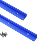 Aluminum 400mm Double Cut T Track Kit With Predrilled Mounting Holes And Wood Screws Universal Three Quarter Inch T Track For Woodworking Jigs