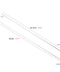 Dimensions of Portable Multi Band HF Antenna components showing lengths 17.7 inches and 17.5 inches for field use.