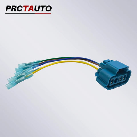Heavy Duty Beefy Universal Truck Bed Wiring Harness Adapter With Female Connector And Bare Wire Ends For Smooth Splicing And Rock Solid Connectivity Across All Truck Models showing color-coded wires.