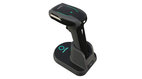 Wireless Two Dimensional Barcode Scanner With Charging Cradle Three In One Connectivity Bluetooth And 2.4G Wireless And USB
