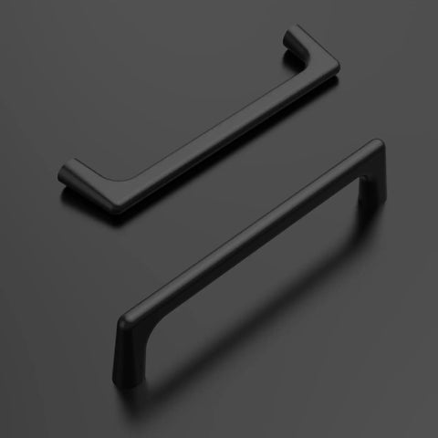 Sleek Matte Black Cabinet Pulls 10 Pack Five Inch Drawer Handles, heavy duty modern handles with smooth grip.