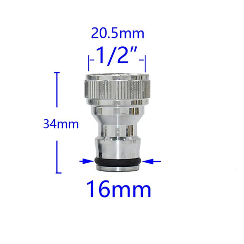 Garden Hose Adapter Kit With 20 Pieces Quick Connect Brass Nipples For One Half Inch, Three Quarter Inch, And One Inch Threads M22 M24 Garden Faucet Fittings For Irrigation, Home Garden, Yard Watering 1/2 inch brass connector, 20.5mm x 34mm x 16mm