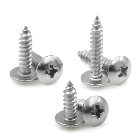 Pro Grade Stainless Steel Wood Screws Kit M3 To M6 With 80mm Mushroom Head Cross Recessed Truss Drive Rustproof 304 Set of 3