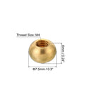 Brass M4x0.7 Thread Cap Nuts 10 Pack No Tool Needed Screw Caps For Furniture And Lighting Decoration Ball Style Nut Covers Easy To Install