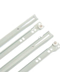 Powder Coated Telescopic Drawer Slide Bottom Mount Roller, Ultra Smooth Quiet Operation in white, 1 Piece Replacement Part