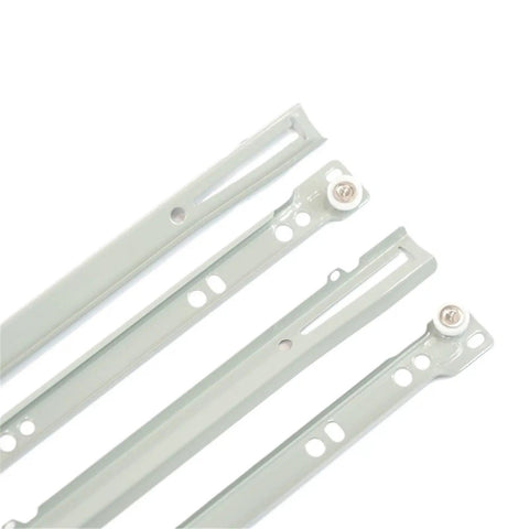 Powder Coated Telescopic Drawer Slide Bottom Mount Roller, Ultra Smooth Quiet Operation in white, 1 Piece Replacement Part