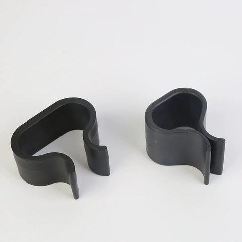 All Purpose Sofa And Furniture Clip Set For Rattan And Wicker, Heavy Duty Patio Chair Fasteners shown in black EVA material