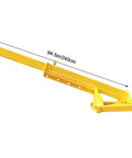 Rock Solid 8800Lb Manual Telescopic Forklift Jib Boom Crane, 94.5Inch extending mobile hoist attachment, yellow steel frame.
