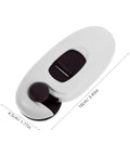 Close-up of Kid Proof Cabinet And Fridge Lock with Double Button Design, brown ABS material, size dimensions shown