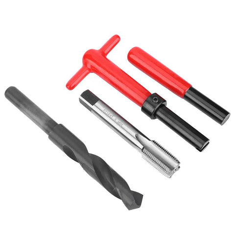 11Pcs M16x1.5 Thread Repair Kit In Stainless Steel For Helicoil Style Threaded Holes with drill, tap, and wrench tools visible
