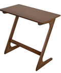 Bamboo TV Tray And Sofa Side Table With Z Shaped Design 30 By 16 Inch Tabletop Space Saving Snack And Laptop Desk Easy Assembly End Table