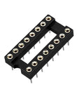 DIP IC Socket Adaptor 2.54mm Pitch With 7.6mm Row Spacing, Double Row 16 Round Pins, Soldering Ready, 10 Pack