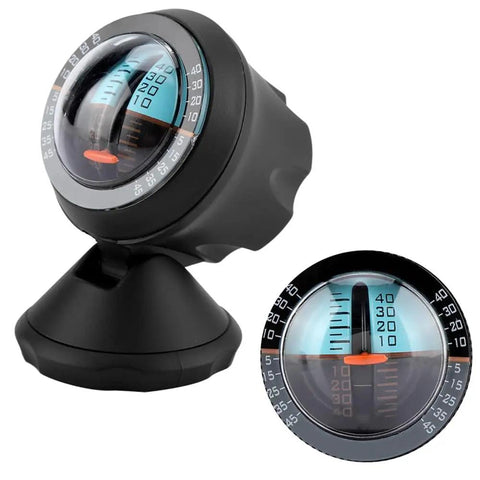 Straight Up Dead On Digital Slope Meter And Vehicle Tilt Gauge with 360-degree display and adhesive base.