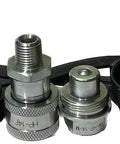1/4-inch high-pressure hydraulic screw coupling with dust cap; 10,000 psi, metal knurled body.
