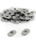 Centered Slide In Economy T Nuts 1/4-20 Stainless Steel, 18-8 Finish for 10 Series Aluminum Extrusions, 25 Pack pile view