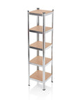 Beefy Heavy Duty Metal Shelving Unit 40x40x180 cm with five adjustable shelves 875 kg total capacity in a garage setting