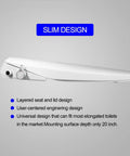 Non Electric Bidet Toilet Seat With Self Cleaning Retractable Nozzle For Elongated White Toilet Seats, slim side view