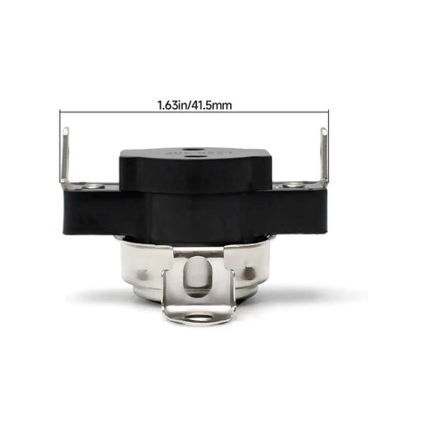 Dryer High Limit Thermostat D510701 L225-40F Replacement, 1.63in/41.5mm black ceramic housing with metal terminals