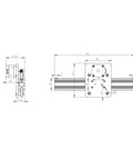 Belt Driven Linear Actuator Module With 100-500mm Stroke And 28Ncm Torque 1.3A NEMA17 Stepper Motor 17HS3401 Solid V Slot Guide For Smooth Stable Travel Pinion Actuator For CNC And 3D Printers technical dimension drawing