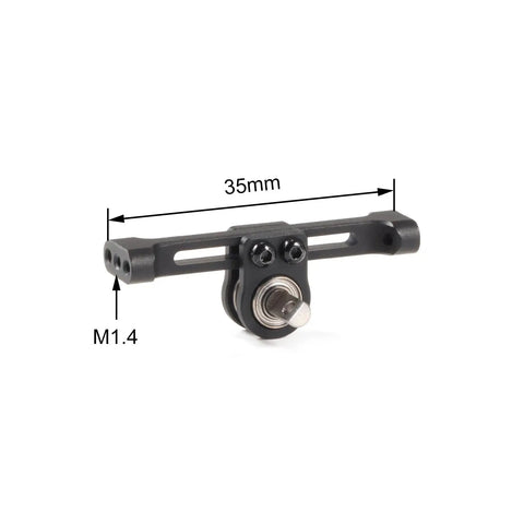 Adjustable Aluminum Carrier Bearing Cross Member For SCX24 One Twenty Fourth Scale Micro Crawler Build Upgrade 35mm Wide
