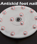 Antiskid foot nail detail of Black Rotating Glass Serving Tray For Kitchen Round Lazy Susan Turntable Tabletop Plate