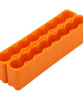 Heavy Duty Adjustable Battery Welding Clamps Set Of 2 With High Heat Resistant Insulated Industrial Plastic Grip For Reliable Spot Welding And Secure Terminals No More Loose Fits Or Melting Gear in orange silicone material.