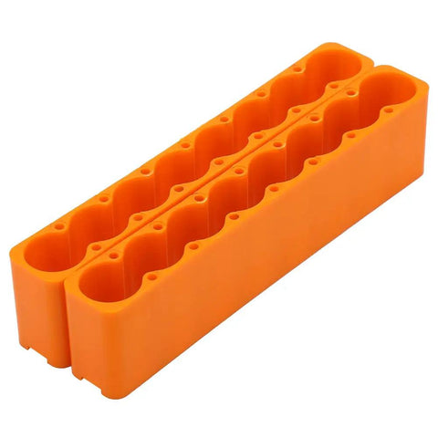 Heavy Duty Adjustable Battery Welding Clamps Set Of 2 With High Heat Resistant Insulated Industrial Plastic Grip For Reliable Spot Welding And Secure Terminals No More Loose Fits Or Melting Gear in orange silicone material.