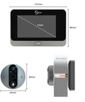 Smart Peephole Camera For Apartment Door With WiFi Viewer 1080P Doorbell Camera Four Point Three Inch LCD Screen Motion Detection