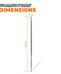 Side view of chainsaw file from 12 Piece Chainsaw Chain Sharpening Files Set Round Hand Files 3 Sixteenth Inch Diameter For 0.325 Pitch Chains And 4.8 Millimeter Chains Pro Grade Easy Fit For Oregon Types 20 21 22BPX 95VPX on white background with dimensions.