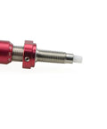 Dope Aluminum Cushion Plunger And Screw On Arrow Rest For Recurve And Takedown Bows With Tight Flight Stability And Crisp Shot Alignment In Fresh Red Kit close-up of aluminum plunger with white tip.