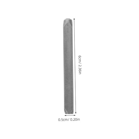 Side view of single 3mm steel punch from 37 Piece Metal Stamping Kit With Letter And Number Punches Plus Heart Symbols For DIY Jewelry Making