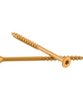 All Weather Tough Number 10 X 3 Inch Exterior Deck Screws with Torx T25 drive and rust resistant coating.