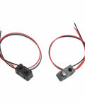 Five Pack IR Break Beam Sensor Module Photoelectric Switch For Arduino And Robotics Projects With 2ms Response Time At 3-5V DC Compact 20x10x8mm Great For DIY Prototyping And Automation, showing two sensors with wires.